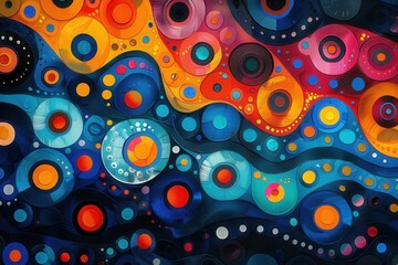 Naklejka premium abstract background in colors and patterns for Positive Thinking Day 