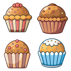 set of cupcakes