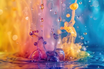 water splash in water