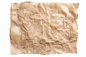 Top view of baking parchment on white background