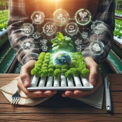 Eco-Friendly Sustainable Agriculture Modern Hydroponic Farming Techniques