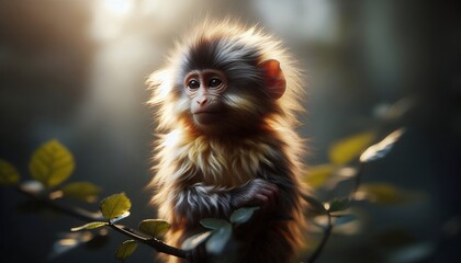 Fototapeta premium Portrait Photo of Child Baboon