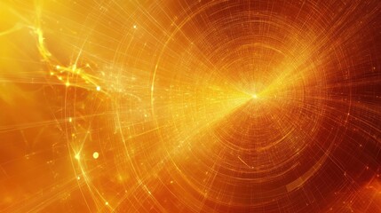 Dynamic Golden Abstract Background for Technology and Innovation Concepts