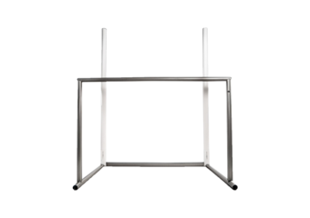 3D rendering of white empty football gates, isolated on a transparent or white background