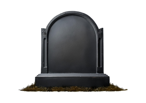 A blank tombstone set for mockup purposes, isolated on a transparent or white background