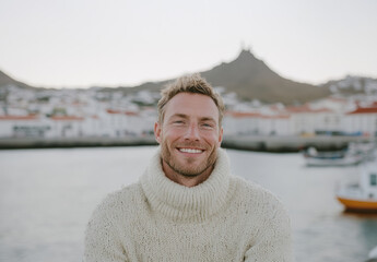 Confident Nordic Man with a Warm Smile.