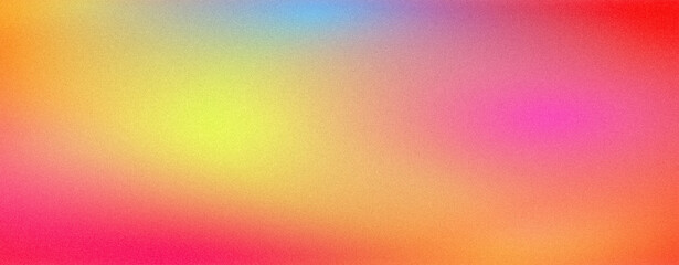Grainy gradient background pink yellow red  orange noise texture, abstract vibrant backdrop banner poster wallpaper header design