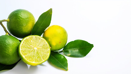 Fresh citrus group with leave in studio shot