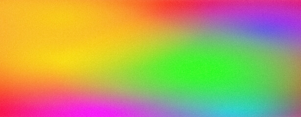 Grainy gradient background red yellow green blue noise texture, abstract vibrant backdrop banner poster wallpaper header design
