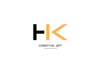 HK, KH, H, K abstract letters logo monogram