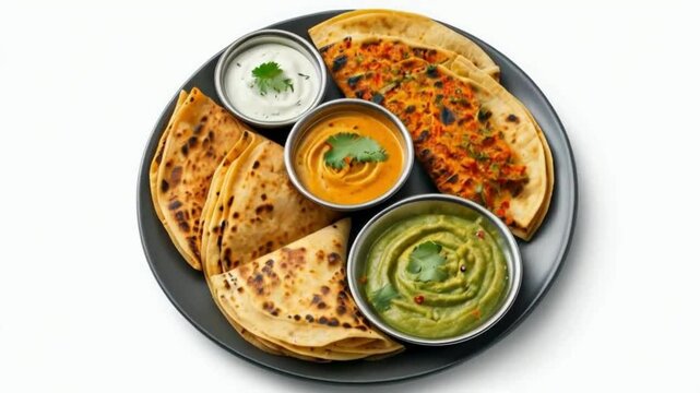 Paratha in breakfast morning