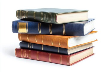 Books Collection on Isolated white background created with generative ai