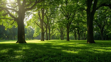 Fototapeta premium Sunlit Forest Clearing