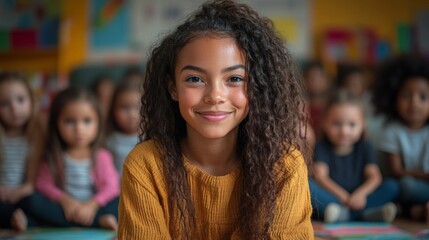 Students Engaged in Interactive Storytime With Teacher in Colorful Classroom Environment