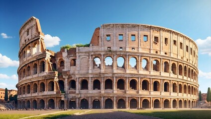 Fototapeta premium Colosseum view at night .