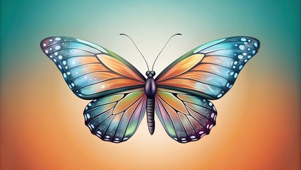 Fototapeta premium Butterfly and Musical Notes Art with Space for Text. Perfect for: Music Festivals, Spring Events, Nature Celebrations