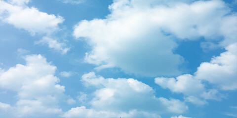 Obraz premium sunny sky blue light watercolor background. Aquarelle painting brush effect card paper textured canvas cloudy smoke space for text, entertaining card, template. aquamarine color graphics illustration