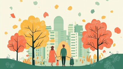 Planning for a Secure Financial Future - Retirement Portfolio Flat Design Illustration