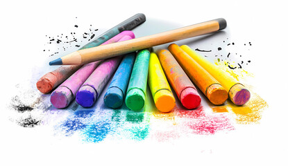 Naklejka premium pencils isolated on white