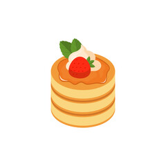  Flat Delicious Pancake Illustrations
