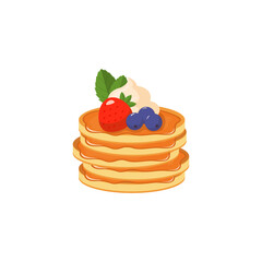 Flat Delicious Pancake Illustrations
