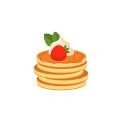  Flat Delicious Pancake Illustrations

