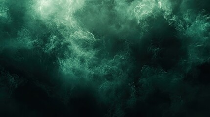 Fototapeta premium Mysterious 3D dark green background with deep hues and soft highlights, creating an enigmatic and atmospheric effect.
