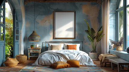 home painting 3:4 vertical mockup, bedroom interior, drawing room wall art mockup, house wall canvas mockup, home interior background