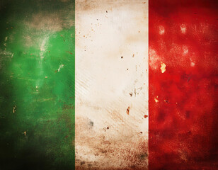Vintage, grunge-looking Italian Flag Background, Texture, or Overlay