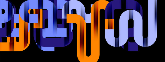 Lines, abstract letter style design background. Geometric vector Illustration For Wallpaper, Banner, Background, Card, Book Illustration, landing page