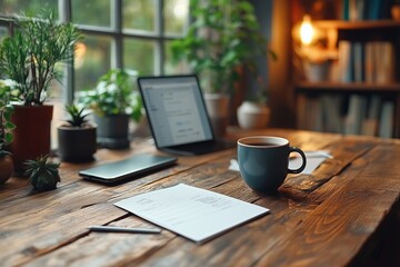 Simple sketch of a hybrid work model, [Work Flexibility], [Digital Workplace], No logo, No Trademark, No text, minimal concept with copy space for stock photo