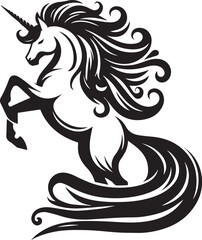 unicorn vector silhouette illustration logo