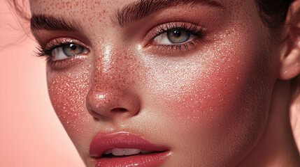 Fototapeta premium Beautiful girl with flawless makeup.