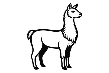 Unique alpaca silhouette vector illustration R.eps