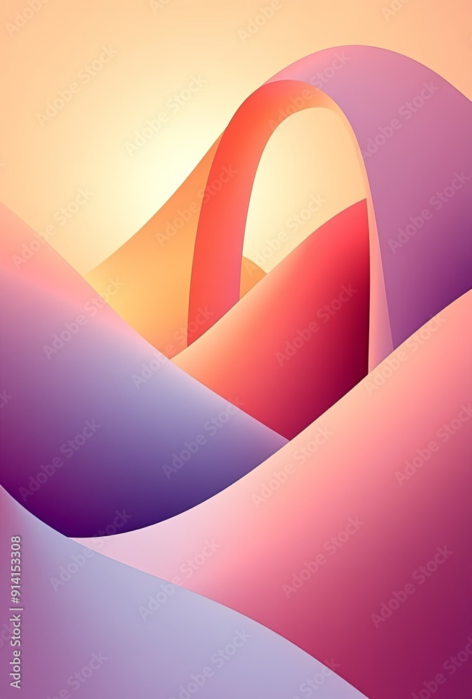 Poster a minimalist abstract background with simple shapes and a monochromatic color scheme, emphasizing el