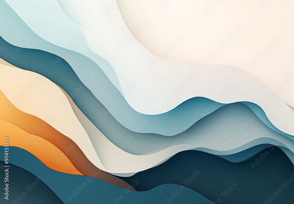 Poster a minimalist abstract background with simple shapes and a monochromatic color scheme, emphasizing el