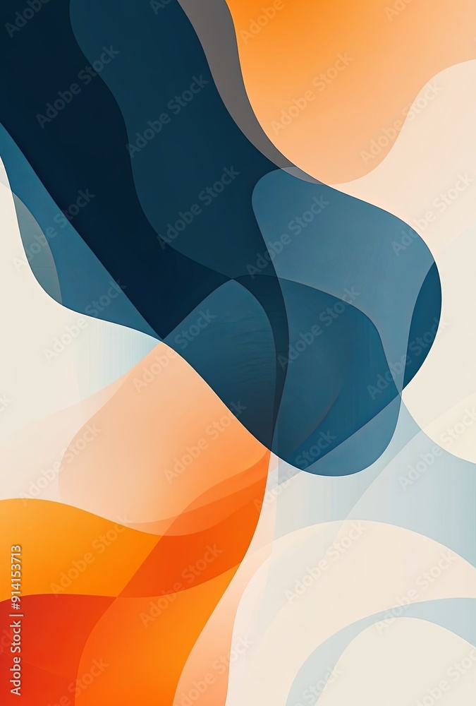 Poster a minimalist abstract background with simple shapes and a monochromatic color scheme, emphasizing el