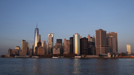 Obraz premium New York, United States. New York city skyline in Midtown Manhattan. USA, NYC, NY, Manhattan. American big city. Lower Manhattan skyline. New York. I love New York.