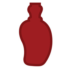 red bottle vector, logo, vector illustration, abstract, art, 3d rendering, silhouette