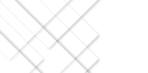 Abstract white background with diamond and triangle shapes layered in modern abstract pattern design.Grey white abstract square background geometry shine and layer element vector for presentation.