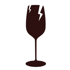 vector glass, logo, vector illustration, abstract, art, 3d rendering, silhouette