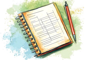Efficient Weekly Planner with Neatly Organized Schedules for Agenda Illustration