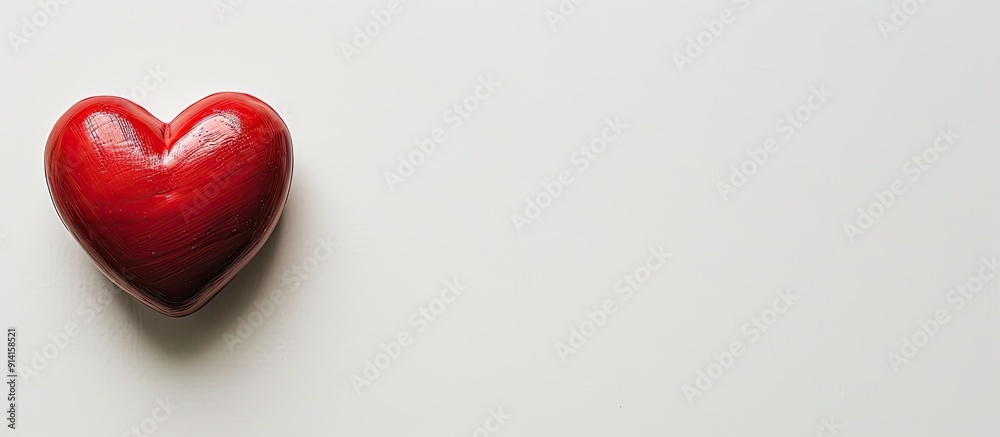 Aufkleber white background with a red heart ideal copy space image
