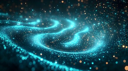 Abstract digital data flow technology. Generative AI