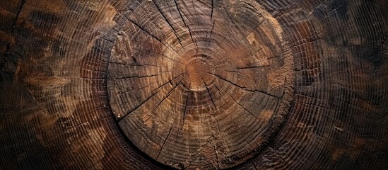 Fototapeta premium Wood texture background enhancing the visual appeal suitable for sample template design with round years depicted ensuring a square shape layout amidst copy space image