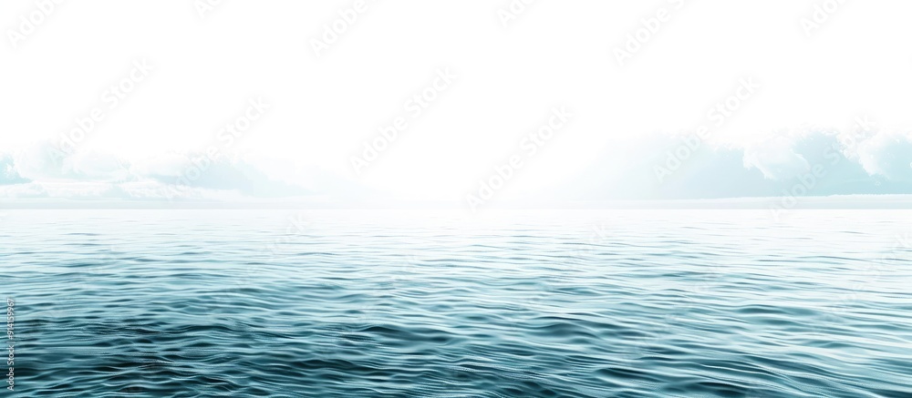 Aufkleber white background featuring a serene sea perfect for a copy space image