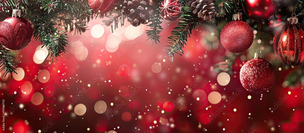 Poster Festive background for Christmas and New Year with space for text or images. Creative banner. Copyspace image