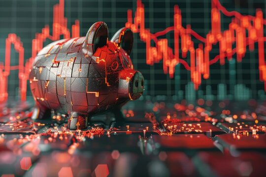 Piggy Bank and a Stock Market Graph