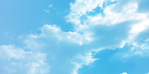 sunny sky blue light watercolor background. Aquarelle painting brush effect card paper textured canvas cloudy smoke space for text, entertaining card, template. aquamarine color graphics illustration