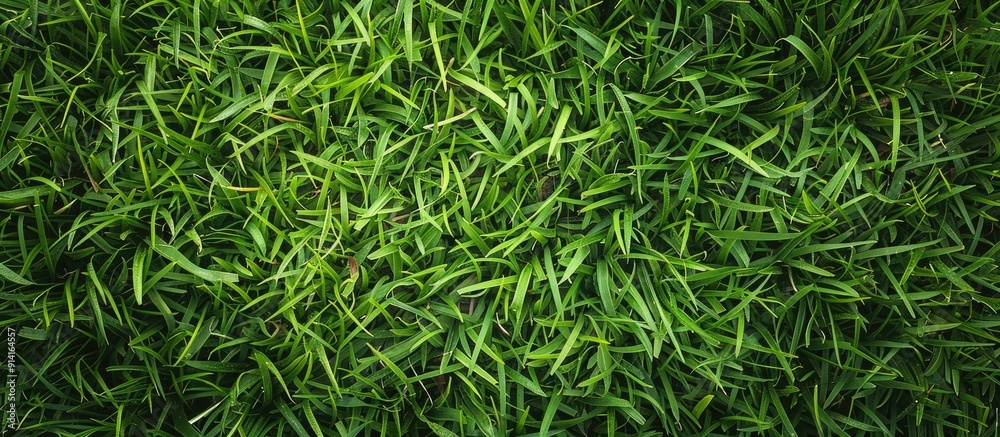 Poster background of vibrant green grass with copy space image